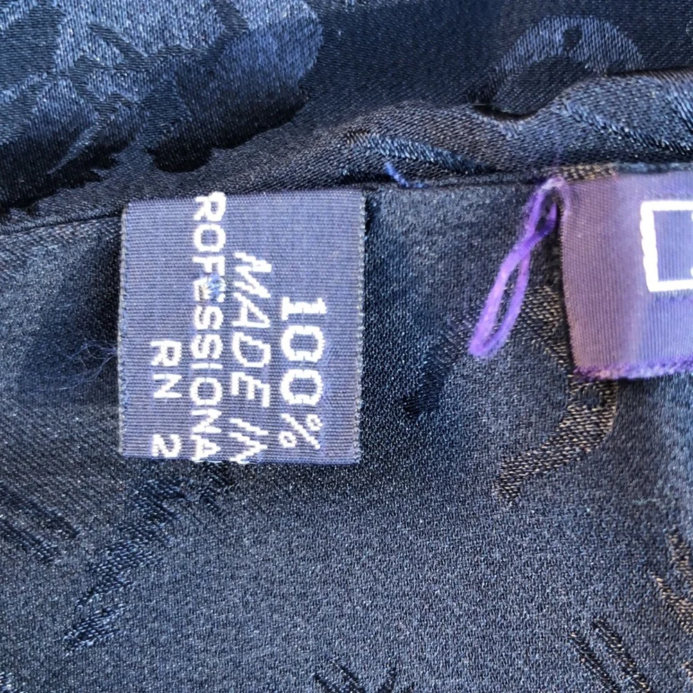 Polo by Ralph Lauren Signature Double sided 100% silk scarf. Made in Japan